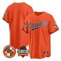 B.Orioles ## Orioles Blank Player Orange 30th Anniversary of 2131 Home Game Qdoa Stitched Jerseys
