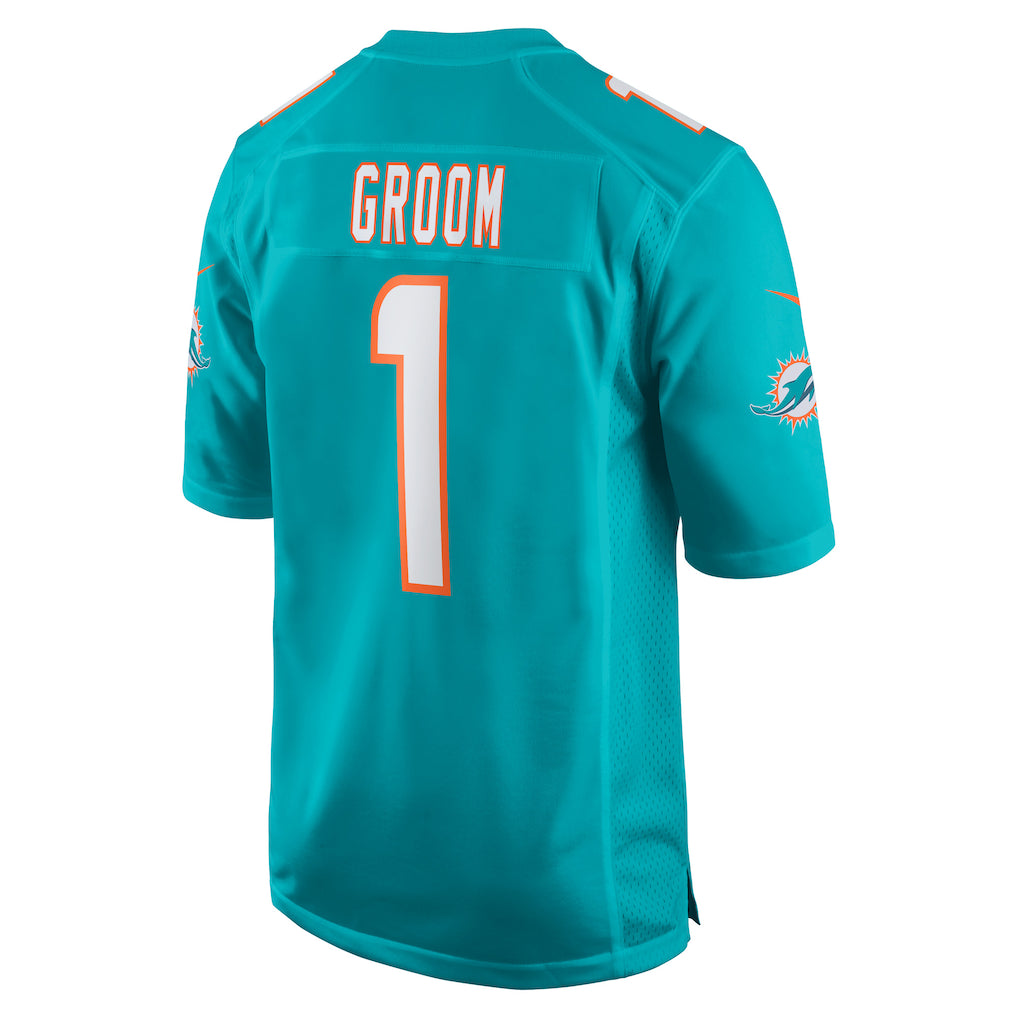 Qdoa M.Dolphins #1 Groom Aqua Game Jersey