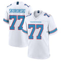 T.Titans #77 Peter Skoronski Player White 2026 Game Home Qdoa Stitched Jerseys