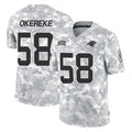 C.Panthers #58 Bobby Okereke Player Arctic Camo Salute to Service Limited Game Qdoa Stitched Jerseys