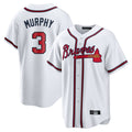 A.Braves #3 Dale Murphy Player White Home Game Qdoa Stitched Jerseys