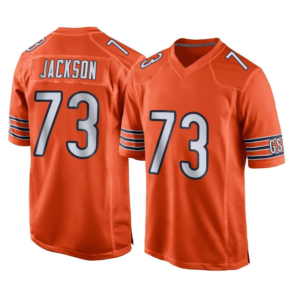 C.Bears #73 Jonah Jackson Player Orange Home Game Qdoa Stitched Jerseys
