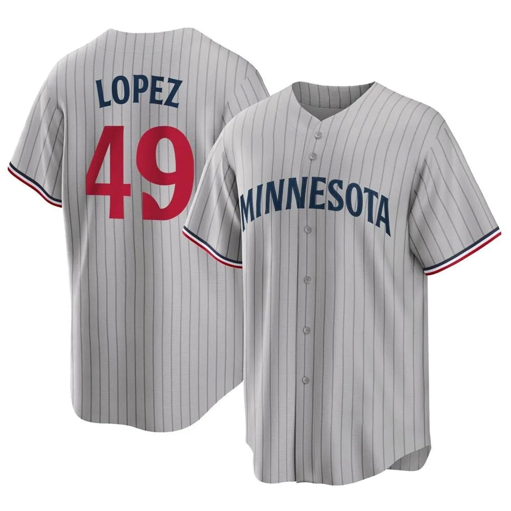 M.Twins #49 Pablo Lopez Player Gray Game Limited Home Qdoa Stitched Jerseys