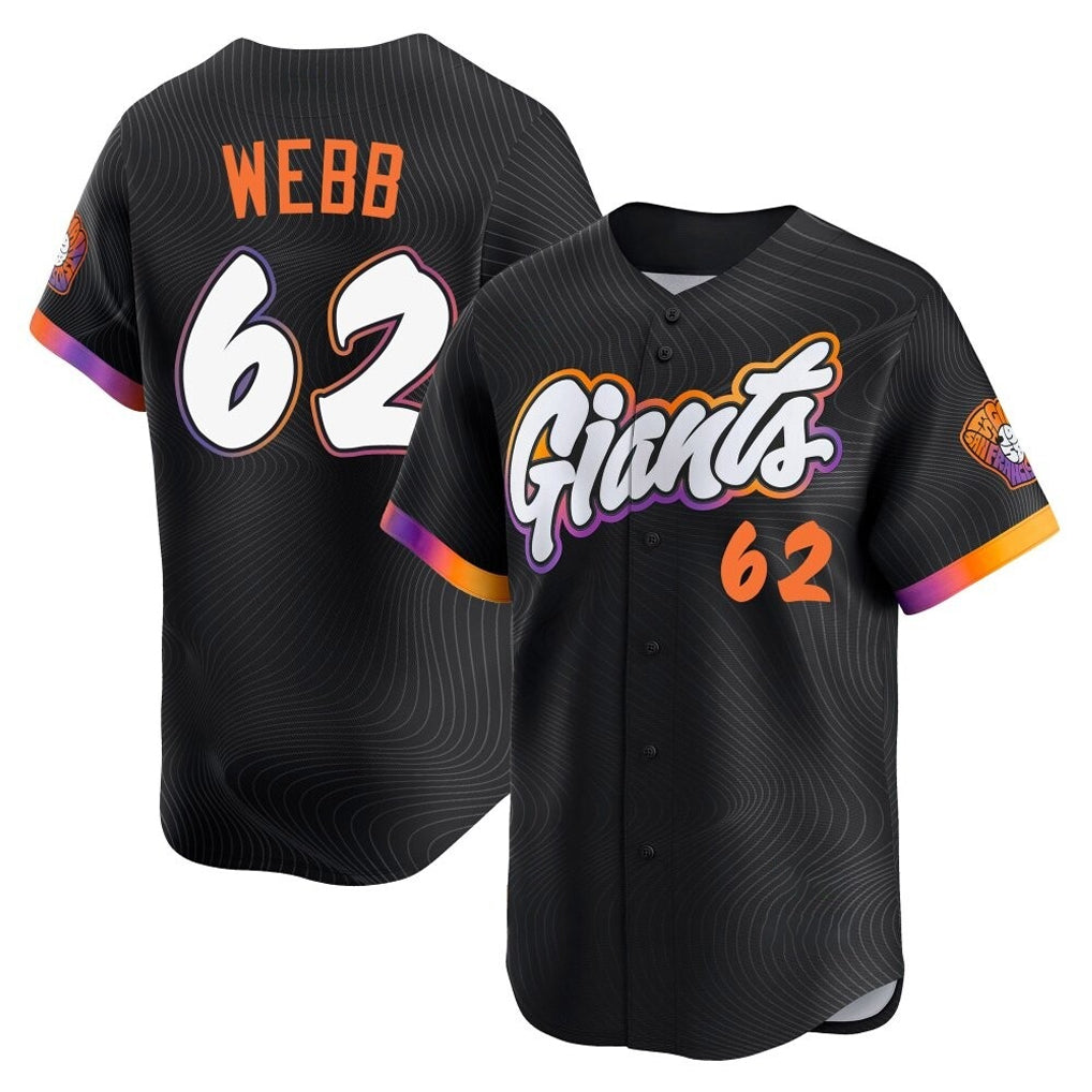 SF.Giants #62 Logan Webb Player Black City Connect Home Limited Qdoa Stitched Jerseys