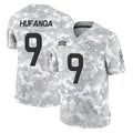 D.Broncos #9 Talanoa Hufanga Player Arctic Camo Salute To Service Limited Qdoa Stitched Jerseys