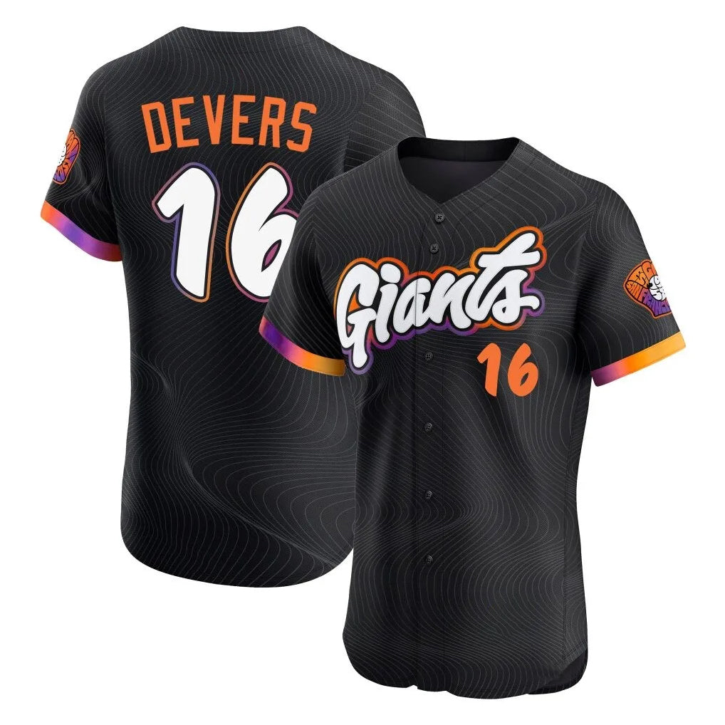 SF.Giants #16 Rafael Devers Player Black 2025 City Connect Home Limited Elite Qdoa Stitched Jerseys