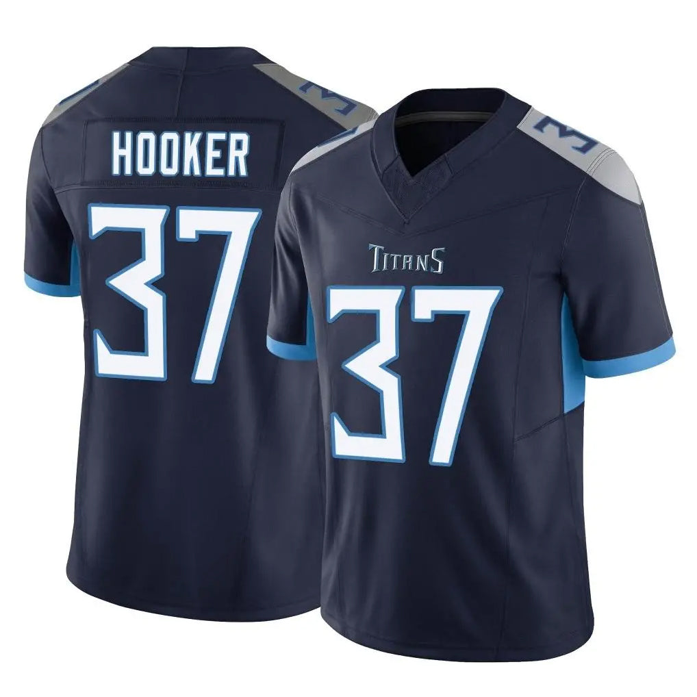 T.Titans #37 Amani Hooker Player Navy Limited Vapor F.U.S.E. Home Game Qdoa Stitched Jerseys