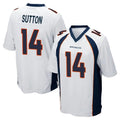 D.Broncos #14 Courtland Sutton Player White Game Qdoa Stitched Jerseys