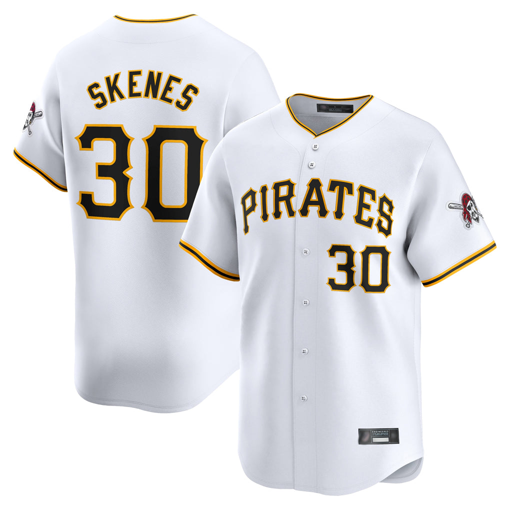 P.Pirates #30 Paul Skenes Player White Home Limited Qdoa Stitched Jerseys