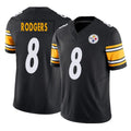 P.Steelers #8 Aaron Rodgers Player Black Limited Vapor F.U.S.E. Home Game Qdoa Stitched Jerseys