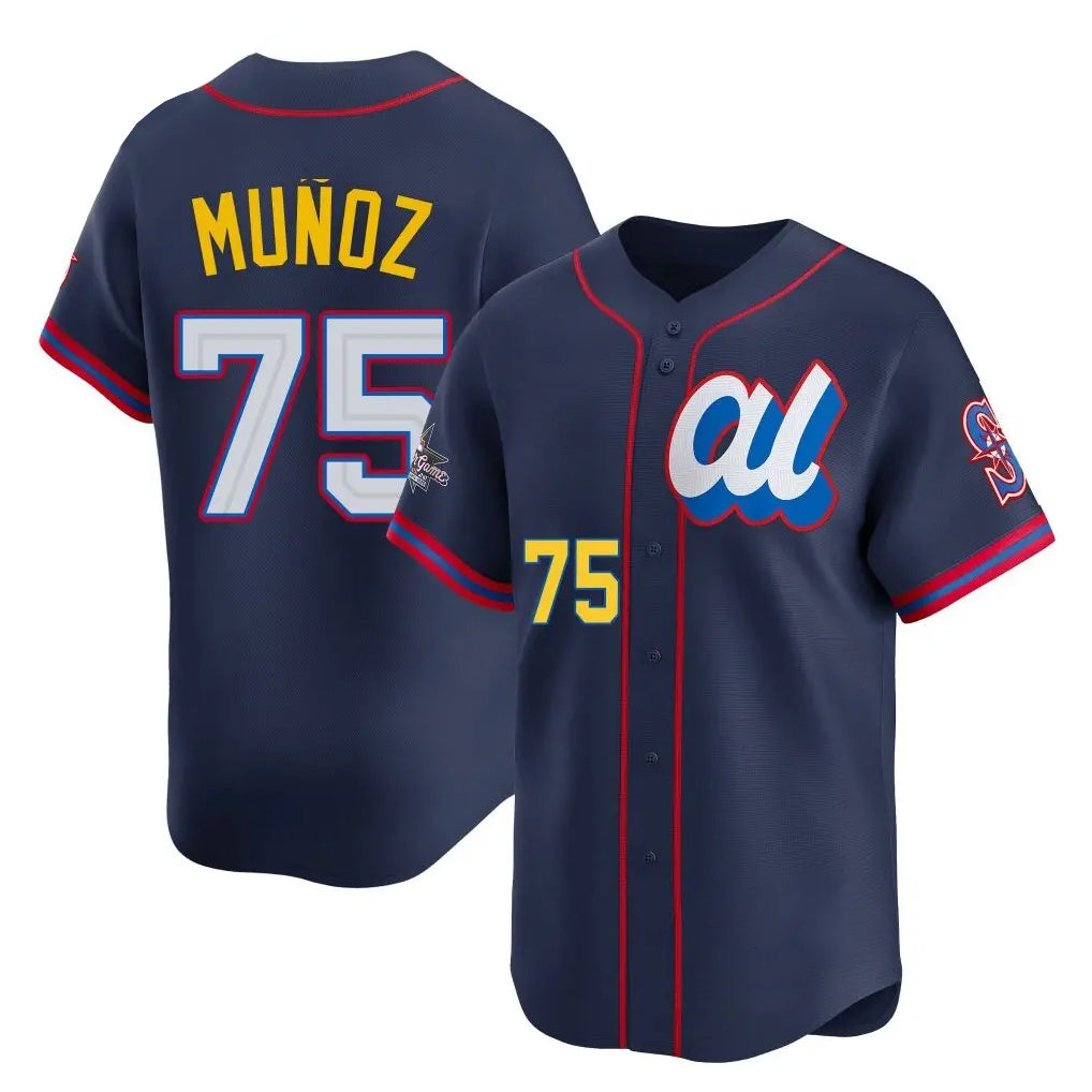 S.Mariners #75 Andres Munoz Player Navy Limited American League All-Star Edition Qdoa Stitched Jerseys