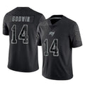 TB.Buccaneers #14 Chris Godwin Jr. Player Black Reflective Limited Home Game Qdoa Stitched Jerseys