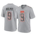 C.Browns #9 Grant Delpit Player Gray Atmosphere Fashion Game Qdoa Stitched Jerseys