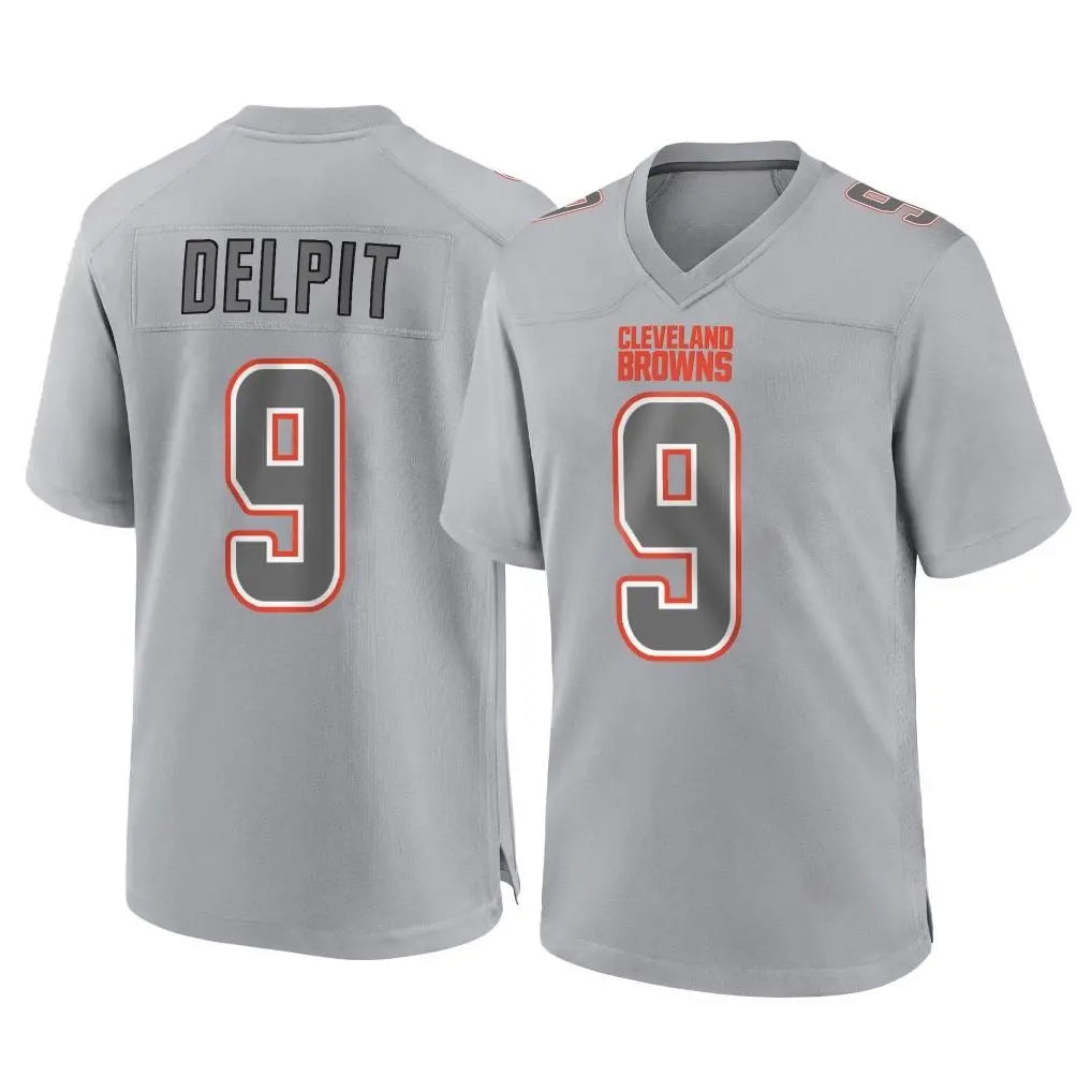C.Browns #9 Grant Delpit Player Gray Atmosphere Fashion Game Qdoa Stitched Jerseys