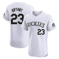C.Rockies #23 Kris Bryant Player White Limited Elite Home Qdoa Stitched Jerseys