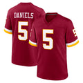 W.Commanders #5 Jayden Daniels Player Burgundy Game Home Qdoa Stitched Jerseys