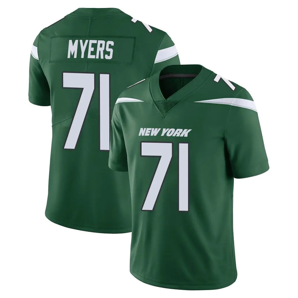 NY.Jets #71 Josh Myers Player Green Limited Vapor Home Game Qdoa Stitched Jerseys