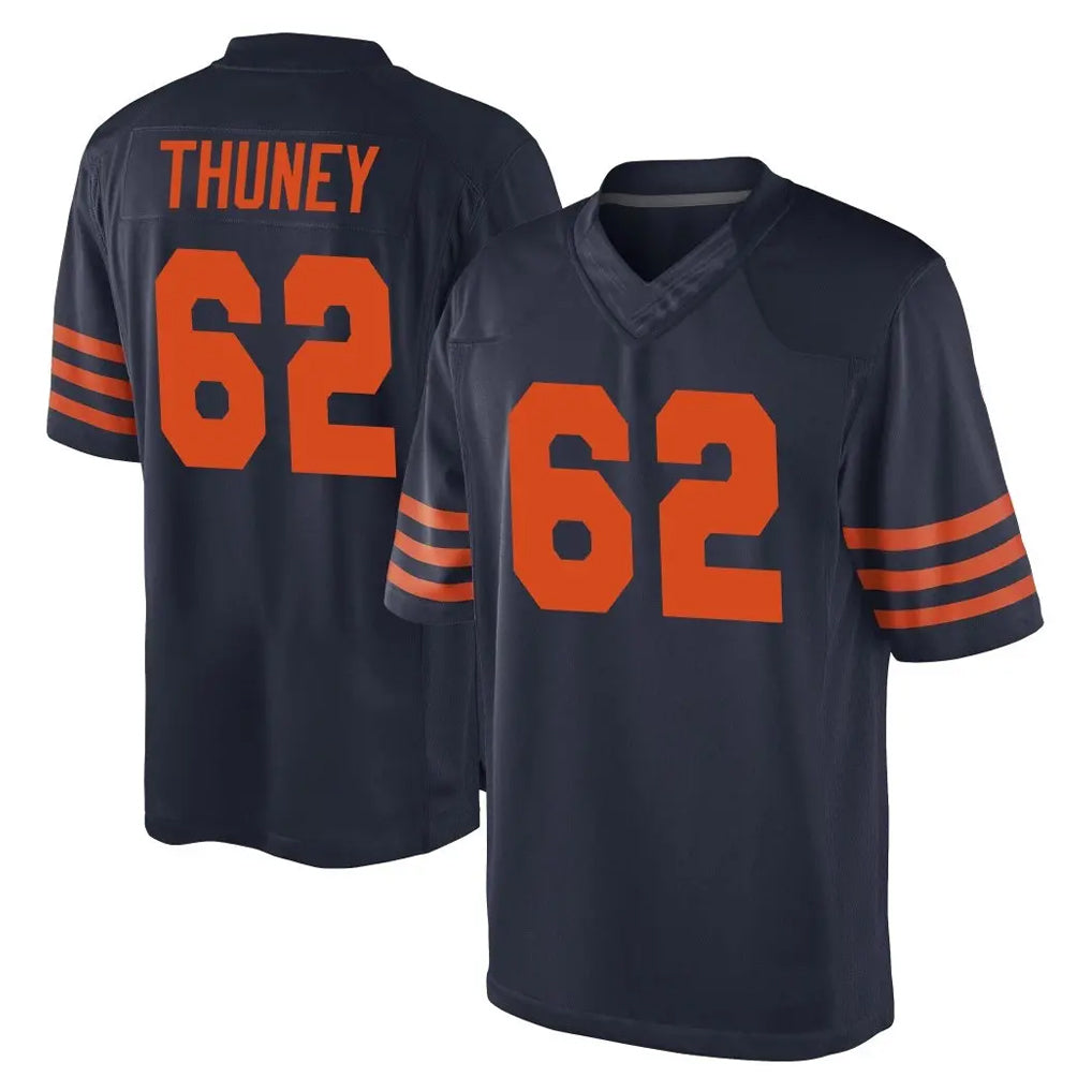 C.Bears #62 Joe Thuney Player Navy Blue Alternate Game Qdoa Stitched Jerseys