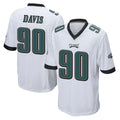 P.Eagles #90 Jordan Davis Player White Home Game Qdoa Stitched Jerseys