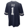 Qdoa D.Cowboys #1 Dad Navy Game Jersey