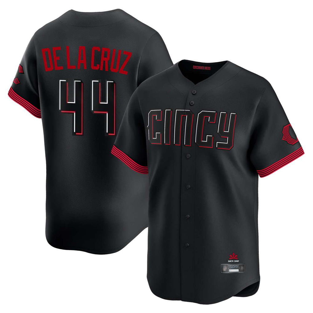 C.Reds #44 Elly De La Cruz Player Black City Connect Home Limited Qdoa Stitched Jerseys
