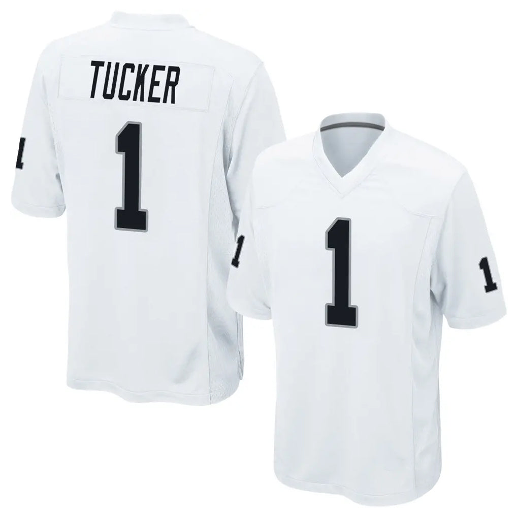 LV.Raiders #1 Tre Tucker Player White Home Game Qdoa Stitched Jerseys