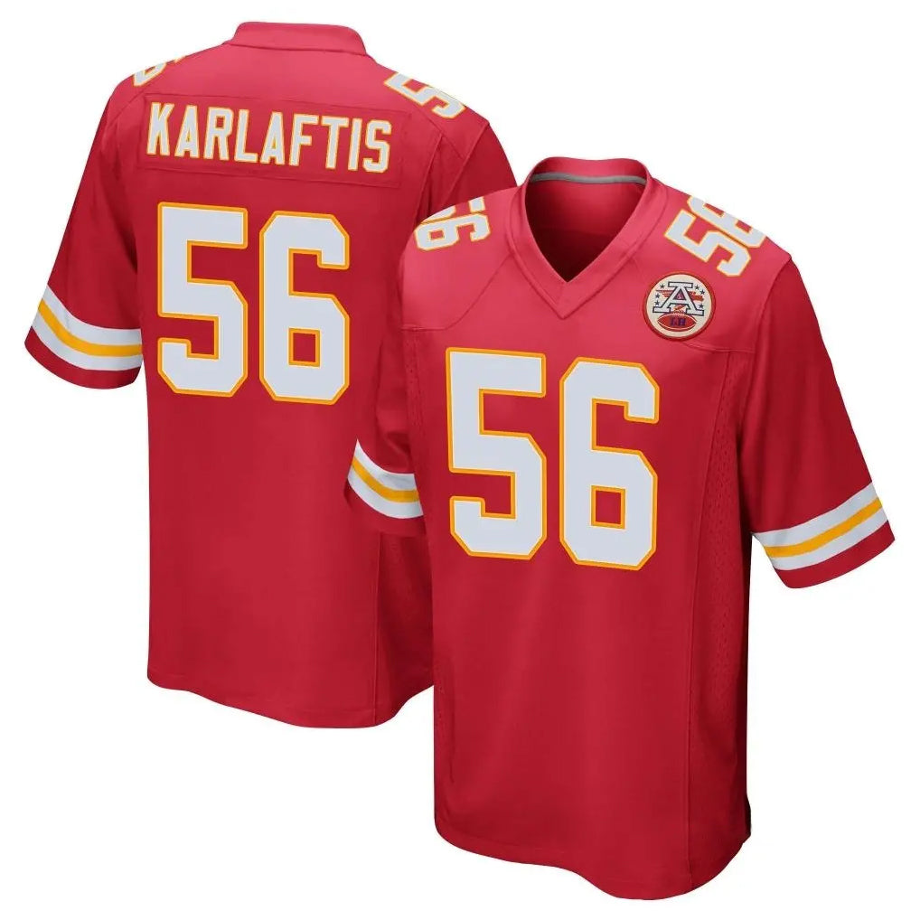 KC.Chiefs #56 George Karlaftis Player Red Home Game Qdoa Stitched Jerseys