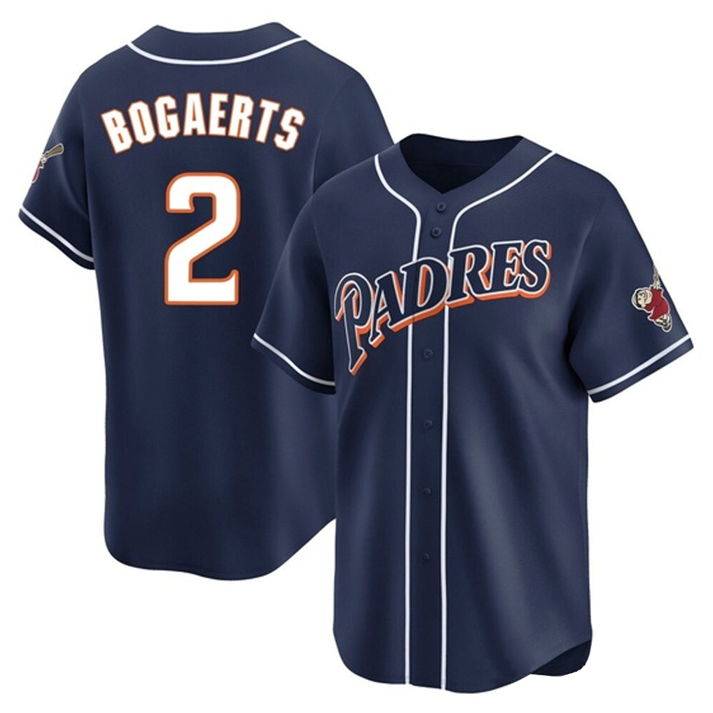 S.Diego Padres #2 Xander Bogaerts Player Navy Cooperstown Collection Limited Home Qdoa Stitched Jerseys