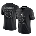 M.Dolphins #23 Zayne Anderson Player Black Reflective Limited Game Qdoa Stitched Jerseys