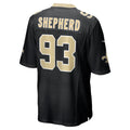 Qdoa NO.Saints #93 Nathan Shepherd Black Game Jersey