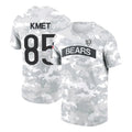 C.Bears #85 Cole Kmet Player Arctic Camo Salute to Service Performance T-Shirt Limited Qdoa Stitched Jerseys