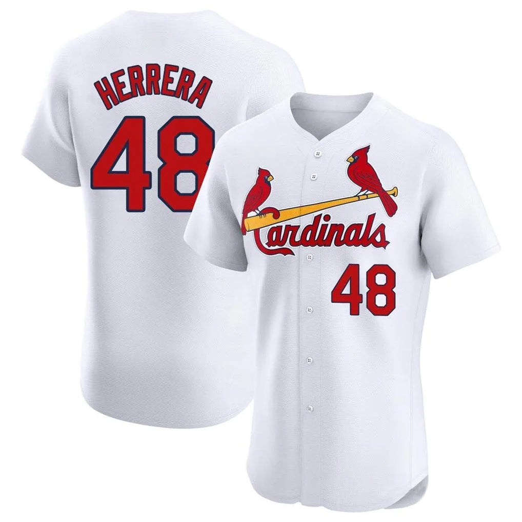 St. Louis Cardinals #48 Ivan Herrera Player White Home Limited Elite Qdoa Stitched Jerseys