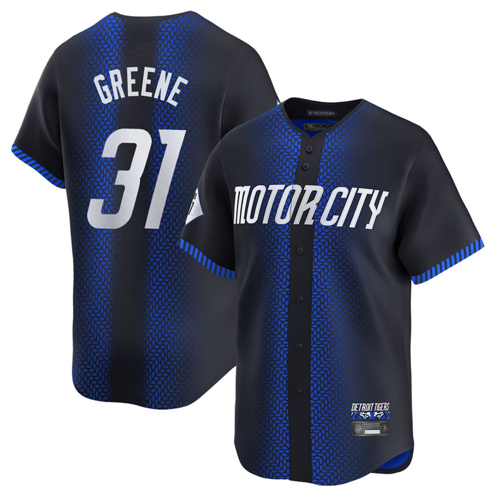 D.Tigers #31 Riley Greene Player Navy City Connect Home Limited Qdoa Stitched Jerseys