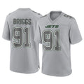 NY.Jets #91 Jowon Briggs Player Gray Limited Atmosphere Fashion Home Game Qdoa Stitched Jerseys