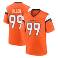 D.Broncos #99 Zach Allen Player Orange Home Game Qdoa Stitched Jerseys