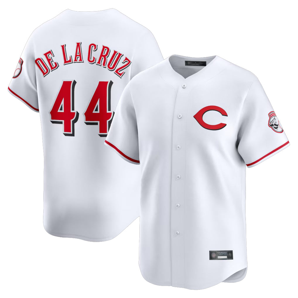 C.Reds #44 Elly De La Cruz Player White Limited Home Qdoa Stitched Jerseys
