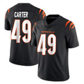 C.Bengals #49 Barrett Carter Player Black Vapor Untouchable Limited Home Game Qdoa Stitched Jerseys