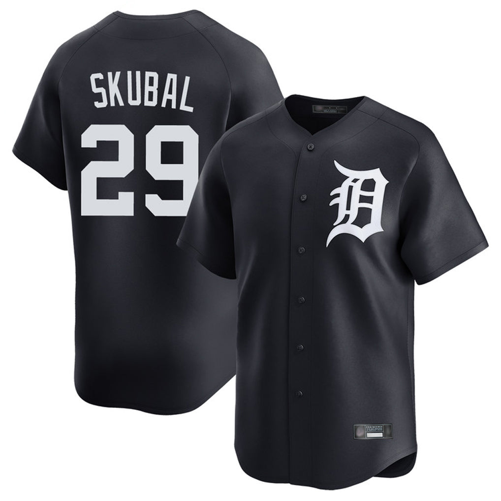 D.Tigers #29 Tarik Skubal Player Navy Home Limited Game Qdoa Stitched Jerseys