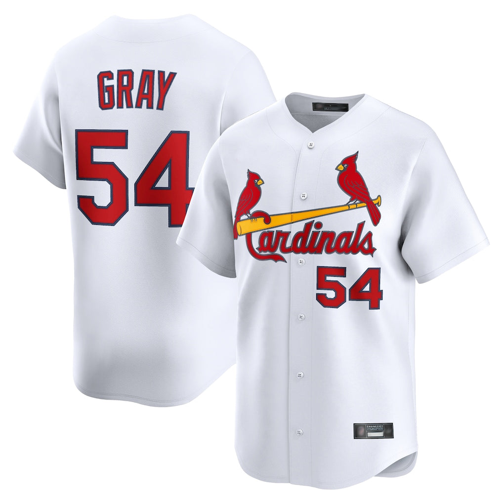 St. Louis Cardinals #54 Sonny Gray Player White Home Limited Qdoa Stitched Jerseys