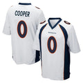 D.Broncos #0 Jonathon Cooper Player White Game Qdoa Stitched Jerseys