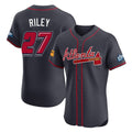 A.Braves #27 Austin Riley Player Navy 2025 Speedway Classic Limited Elite Home Game Qdoa Stitched Jerseys