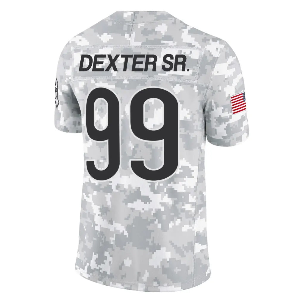 C.Bears #99 Gervon Dexter Sr. Player Arctic Camo Salute to Service Limited Qdoa Stitched Jerseys
