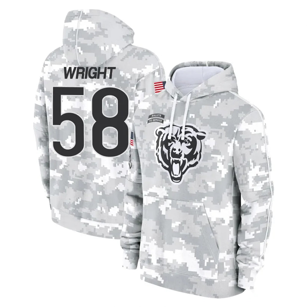 C.Bears #58 Darnell Wright Player Arctic Camo Salute to Service Pullover Hoodies Limited Qdoa Stitched Jerseys