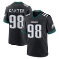 P.Eagles #98 Jalen Carter Player Black Game Home Qdoa Stitched Jerseys