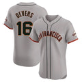 SF.Giants #16 Rafael Devers Player Gray Home Limited Elite Qdoa Stitched Jerseys