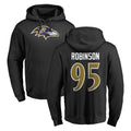B.Ravens #95 Tavius Robinson Player Black Pullover Hoodie Qdoa Stitched Jerseys