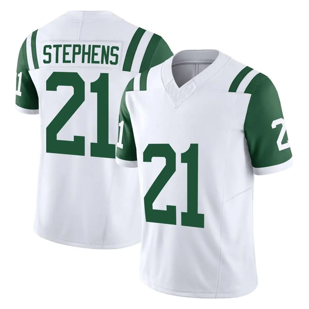 NY.Jets #21 Brandon Stephens Player White Limited Classic Vapor F.U.S.E. Home Game Qdoa Stitched Jerseys