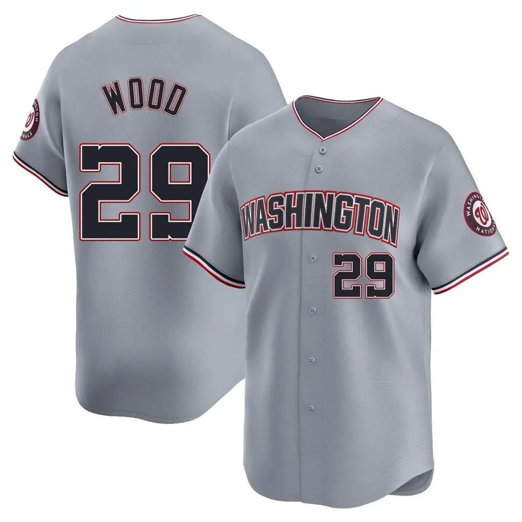 W.Nationals #29 James Wood Player Gray City Connect Limited Alternate Qdoa Stitched Jerseys