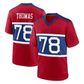 NY.Giants #78 Andrew Thomas Player Red Century Home Game Qdoa Stitched Jerseys