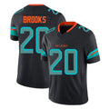 M.Dolphins #20 Jordyn Brooks Player Black Limited Pitch Rivalries Collection Home Game Qdoa Stitched Jerseys